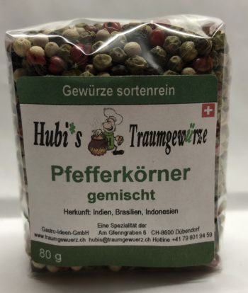 Pfefferkörner gemischt 80 gr.